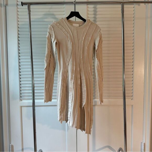 VINTAGE Asymmetric Long Sleeve Mini Dress - Picture 4 of 11
